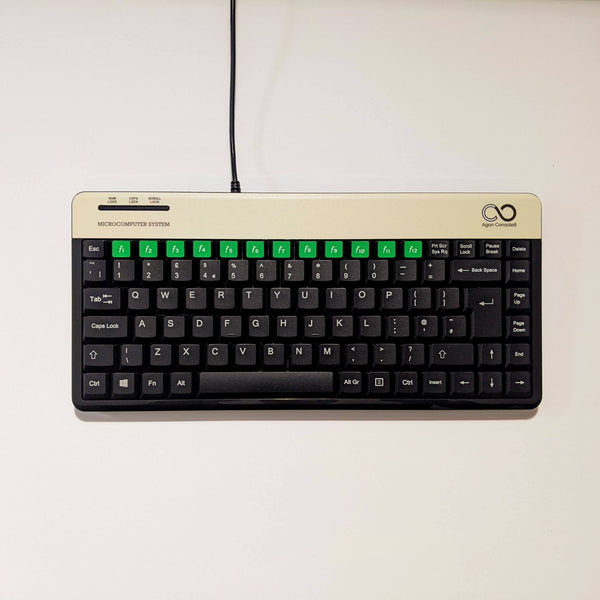 Console8 keyboard decals - beige & green