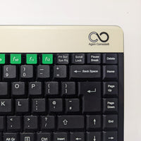 Console8 keyboard decals - beige & green