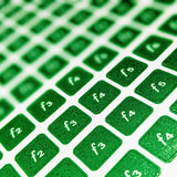 Console8 keyboard decals - black & green