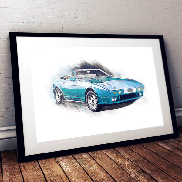 TVR "Wedge" (400SE) - Light Blue - A3/A4 Print "Splatter"