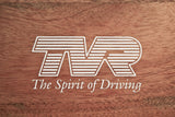 TVR - "The Spirit of Driving" logo with slogan