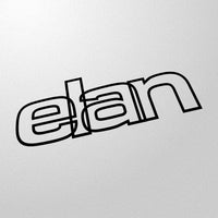 "elan" 80s style retro decal