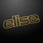 "elise" 80s style retro decal