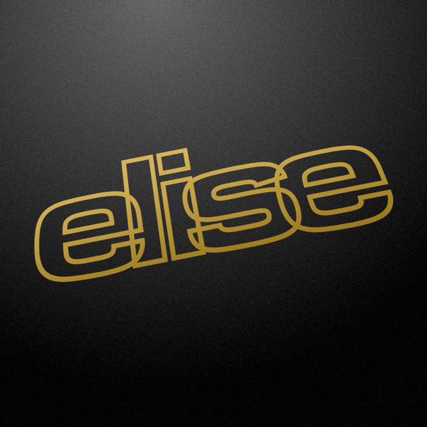 "elise" 80s style retro decal