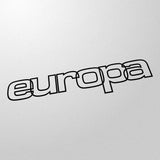 "europa" 80s style retro decal