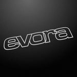 "evora" 80s style retro decal