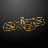 "exige" 80s style retro decal