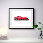 TVR Griffith 2018 - Red - A3/A4 Print "Watercolour"