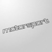 "motorsport" retro 80's style decal