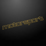 "motorsport" retro 80's style decal