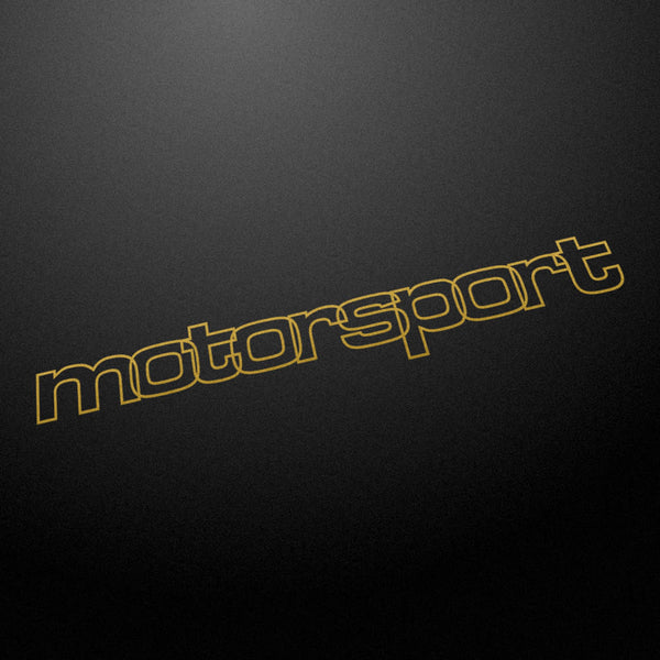 "motorsport" retro 80's style decal