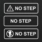 NO STEP warning decal