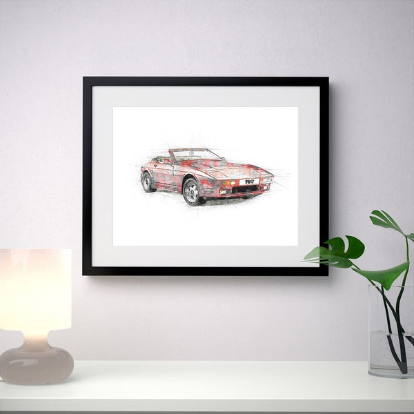 TVR "Wedge" (400SE) - Red - A3/A4 Print "Sketch"