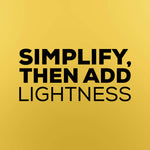 "Simplify, then add lightness" - quote vinyl decal