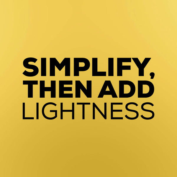 "Simplify, then add lightness" - quote vinyl decal