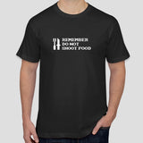 Retro Gauntlet "REMEMBER DO NOT SHOOT FOOD" slogan t-shirt