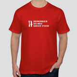 Retro Gauntlet "REMEMBER DO NOT SHOOT FOOD" slogan t-shirt