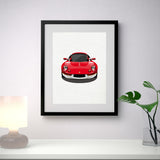 Lotus Elise S1 Type 49 - "Canvas" background - A3/A4 Stylised Print