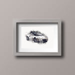 Lotus Elise S1 - Titanium / Anthracite - A3/A4 Print "Splatter"