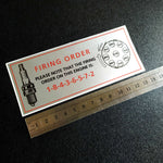 V8 Firing Order sticker