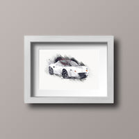 Lotus Elise S1 - White / Black - A3/A4 Print "Splatter"